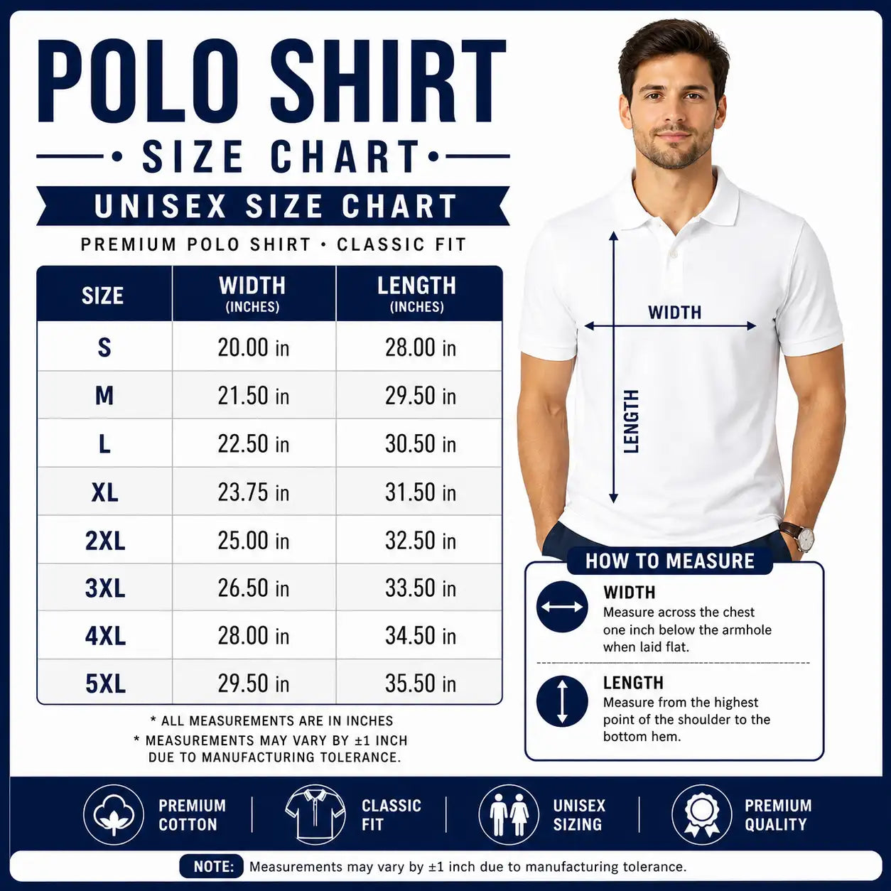 White unisex polo shirt with classic fit and premium cotton fabric.