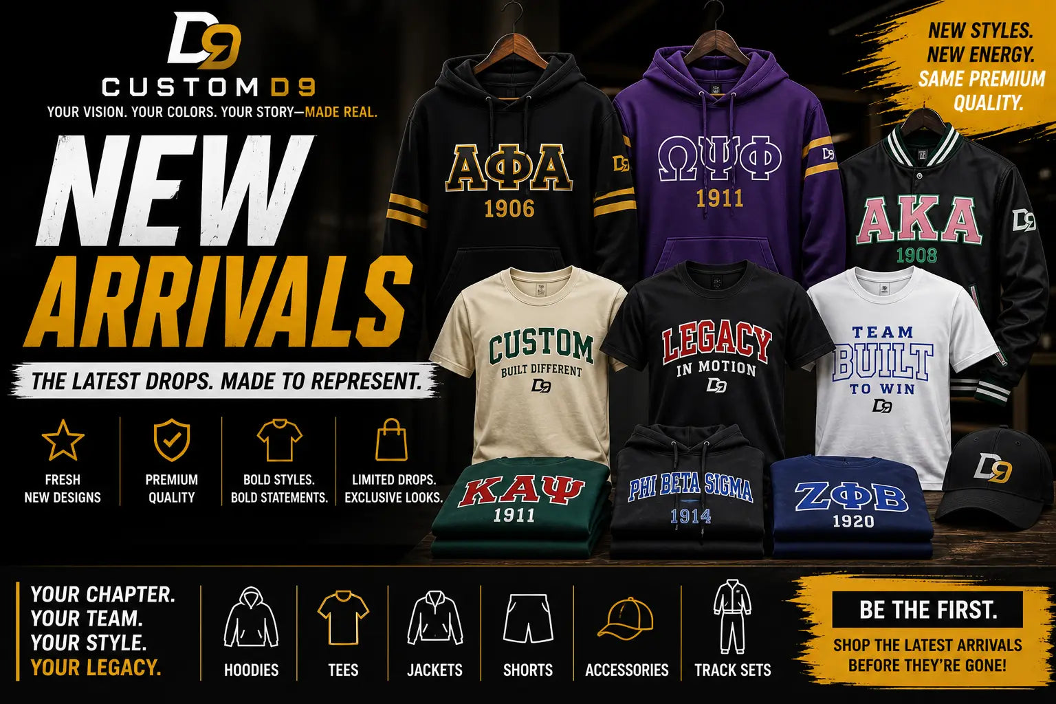 New Custom Apparel Arrivals | Custom D9