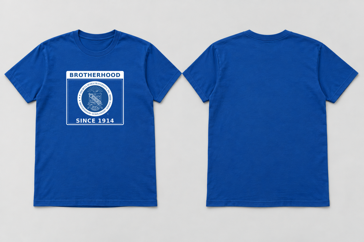 Approved Phi Beta Sigma royal blue Brotherhood 1914 T-shirt