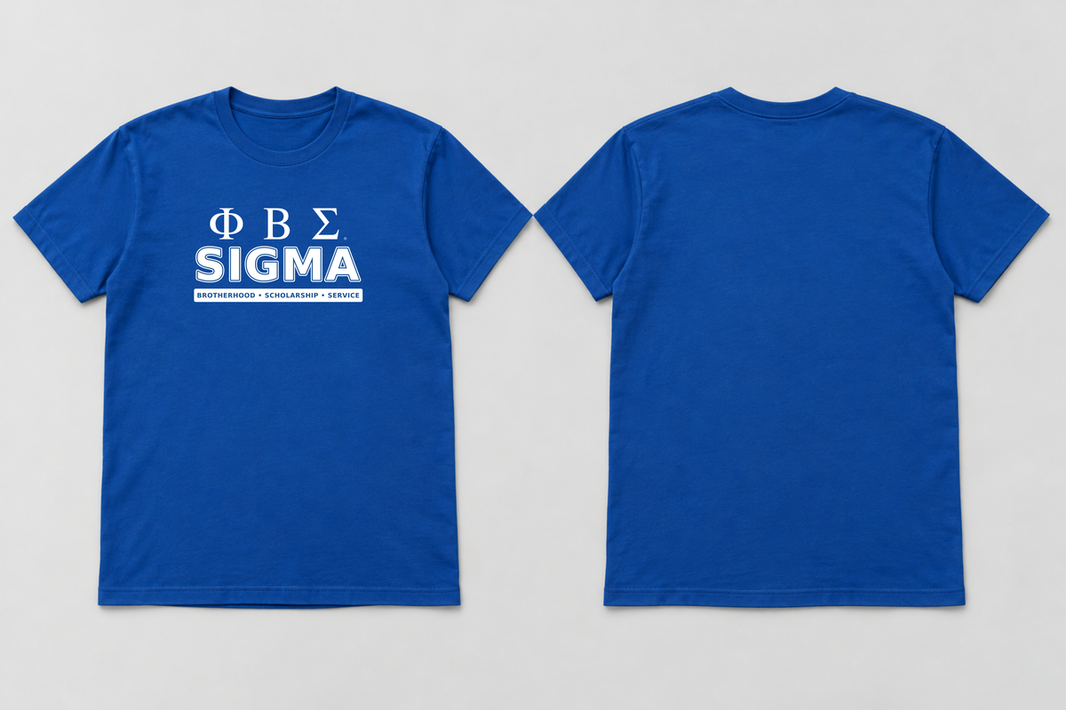 Approved Phi Beta Sigma royal blue Sigma Principles T-shirt