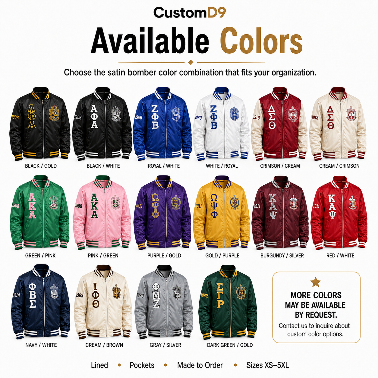 Custom Satin Bomber Jacket – Personalized Embroidered Jacket
