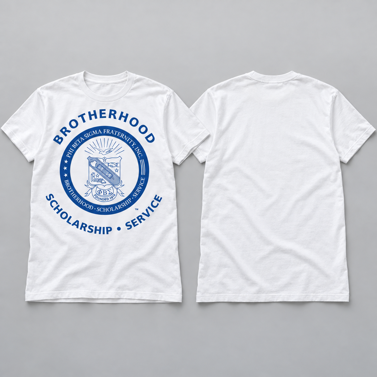 Approved Phi Beta Sigma white Principles Seal T-shirt
