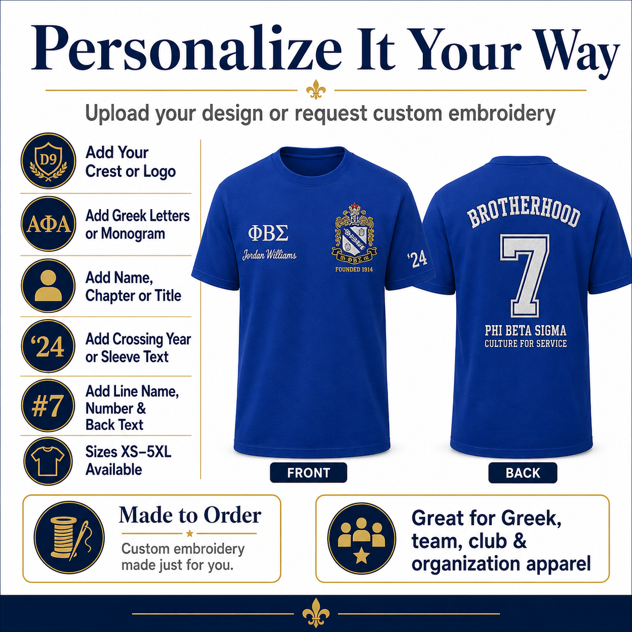 Custom Embroidered T-Shirt – Design Your Own Personalized Shirt