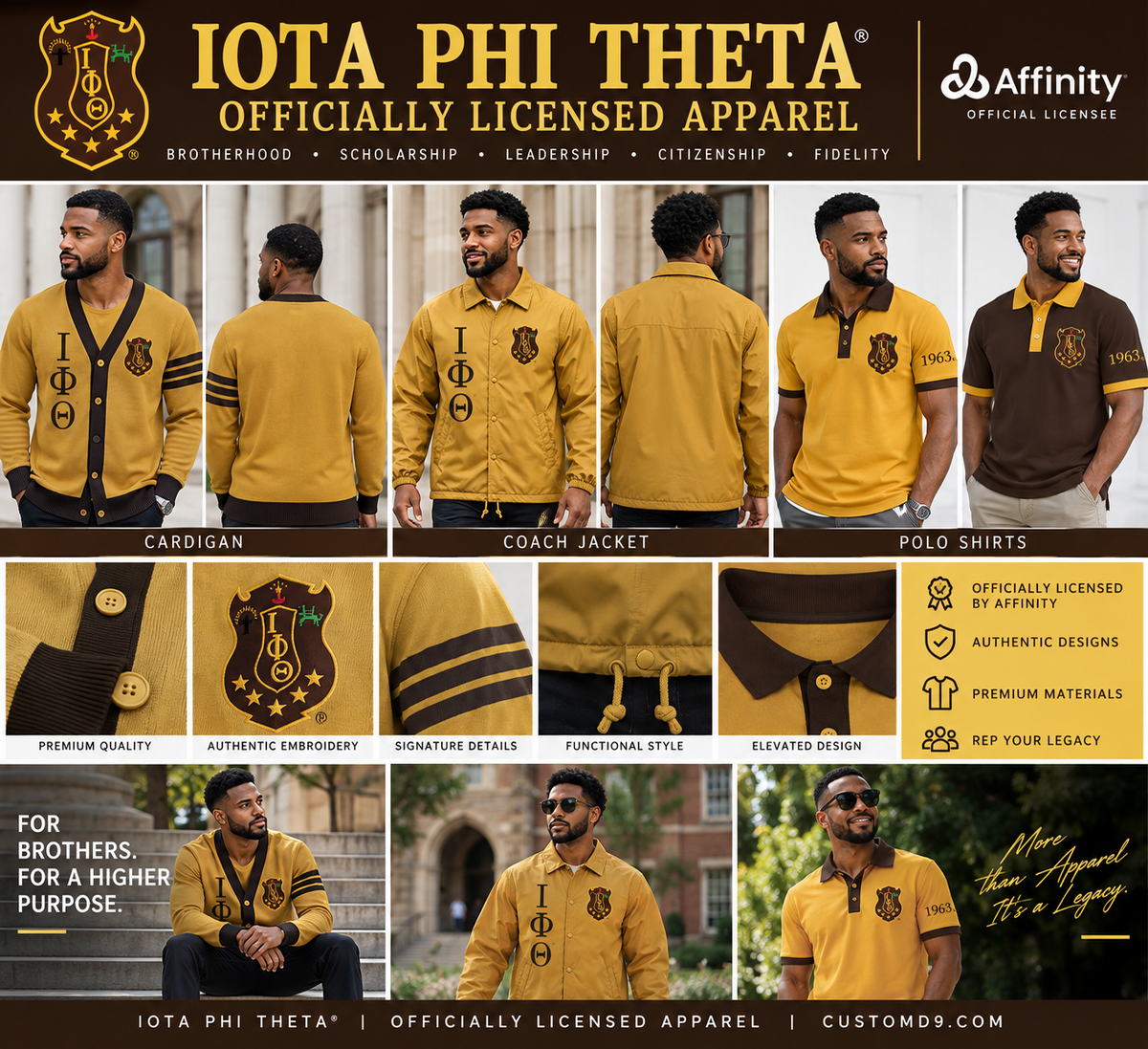 Iota Phi Theta officially licensed apparel lifestyle model gallery