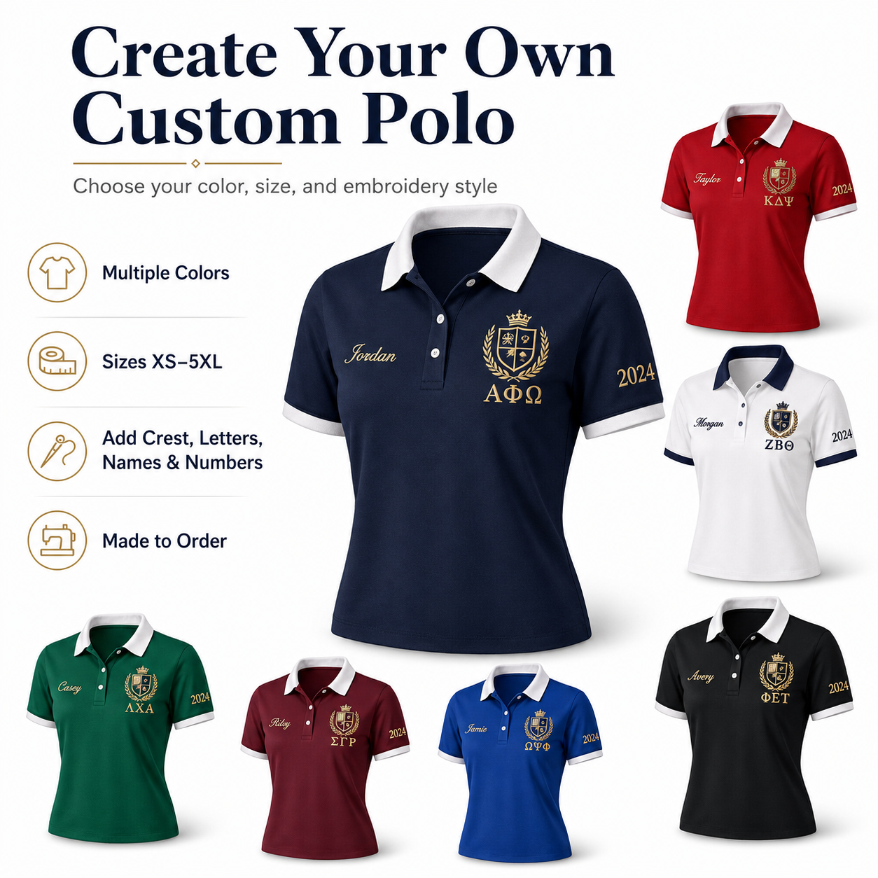 Custom Embroidered Polo Shirt – Design Your Own Personalized Polo