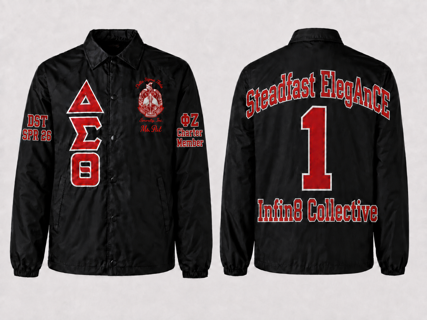 Delta Sigma Theta Custom Line Jacket – Personalized DST Sorority Jacket