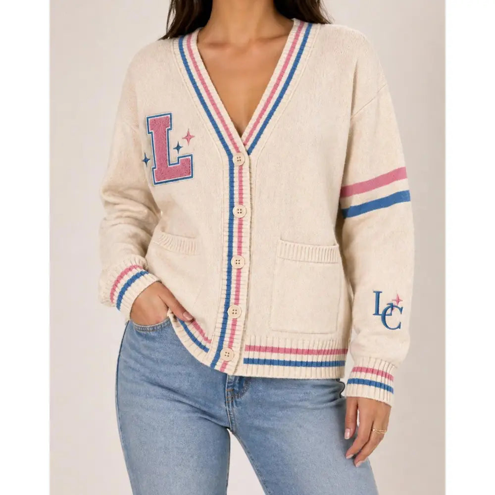 Custom Custom Custom-color cardigan, custom color with a custom design in front and back. | Custom D9 personalized Greek apparel design