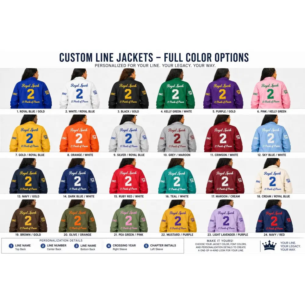 Custom Custom Custom Line Jackets Coach's jackets crossing jackets , Sorority & Fraternity Personalized with Name, Number Year Divine Nine D9 Line Jackets | Custom D9 personalized Greek apparel design