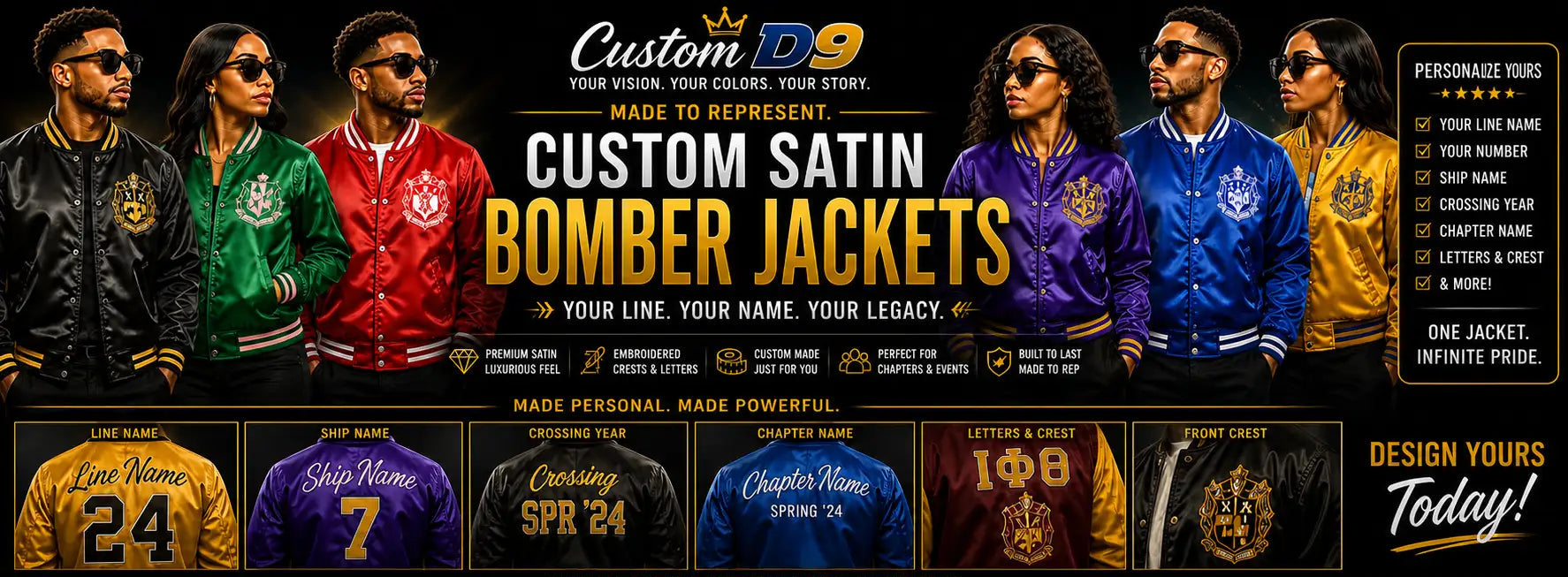 Custom Satin Bomber Jackets