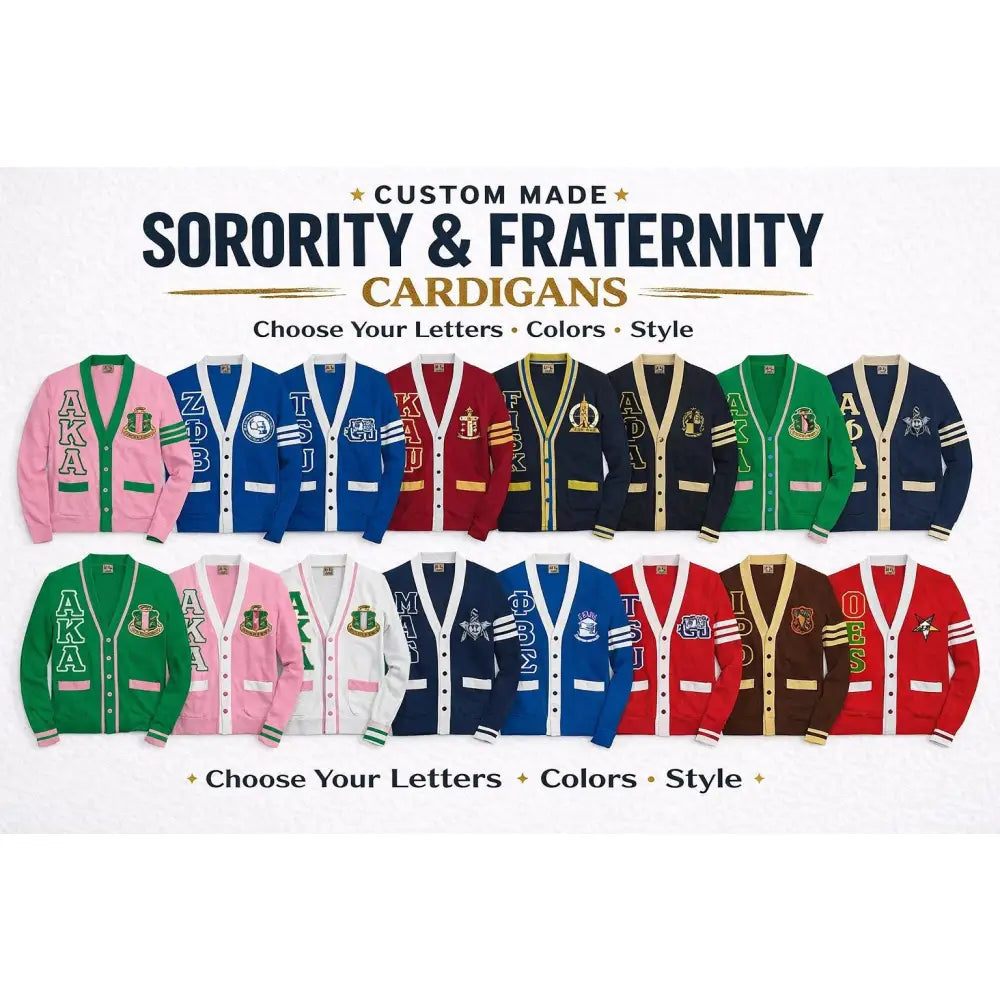 Custom Custom Custom Varsity Cardigan, Sorority & Fraternity Cardigan Personalize Name, Line Number Crossing Year Crossing line Sweater Group Discount | Custom D9 personalized Greek apparel design