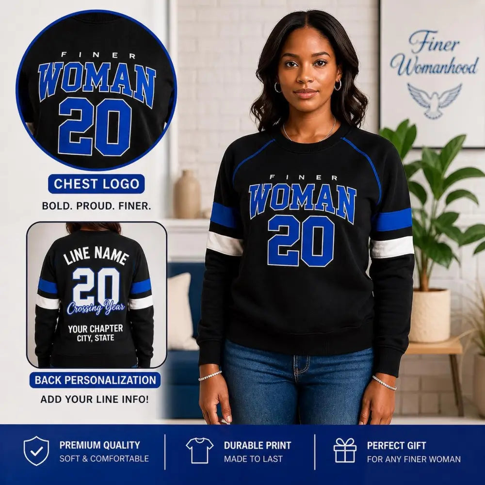 Custom Custom Custom Zeta Phi Beta Crewneck Sweatshirt | ZΦB Sorority | Personalized Line Name Number Year Chapter | Zeta Phi Beta Gift | 1920 Crewneck | Custom D9 personalized Greek apparel design