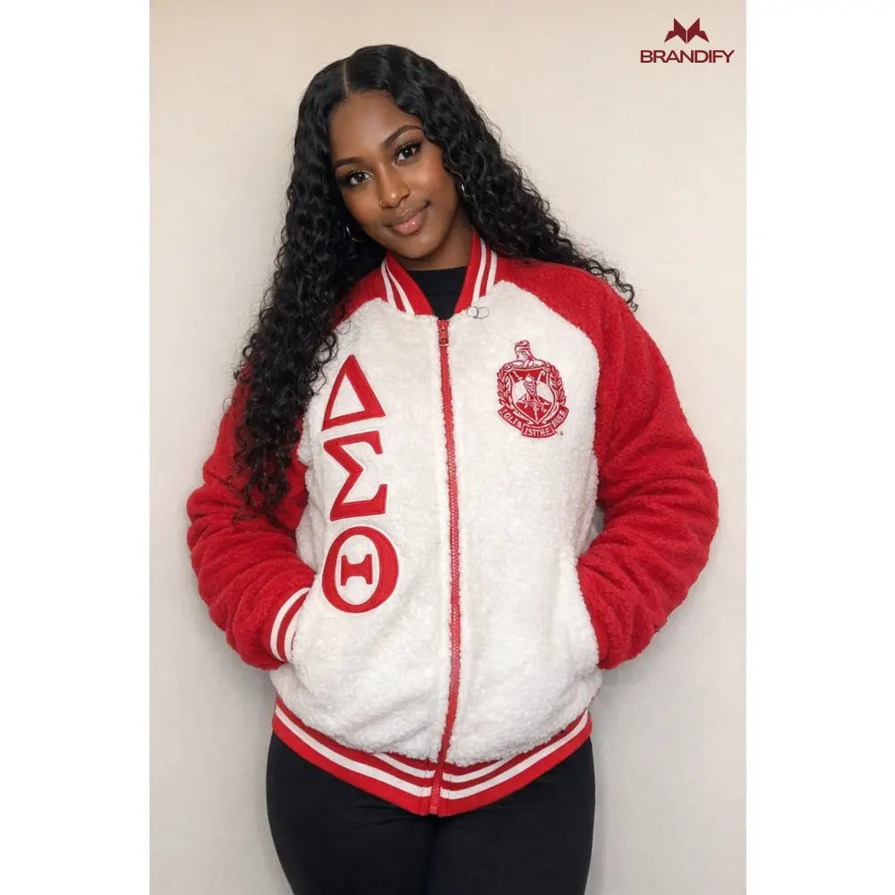Custom Custom Delta Reversible Sherpa Bomber Jacket | Custom D9 personalized Greek apparel design