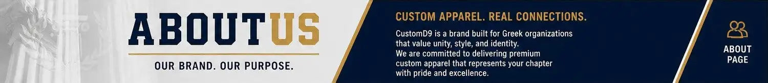 The image displays a sleek, modern banner with bold navy blue and gold typography set against a light gray background.
