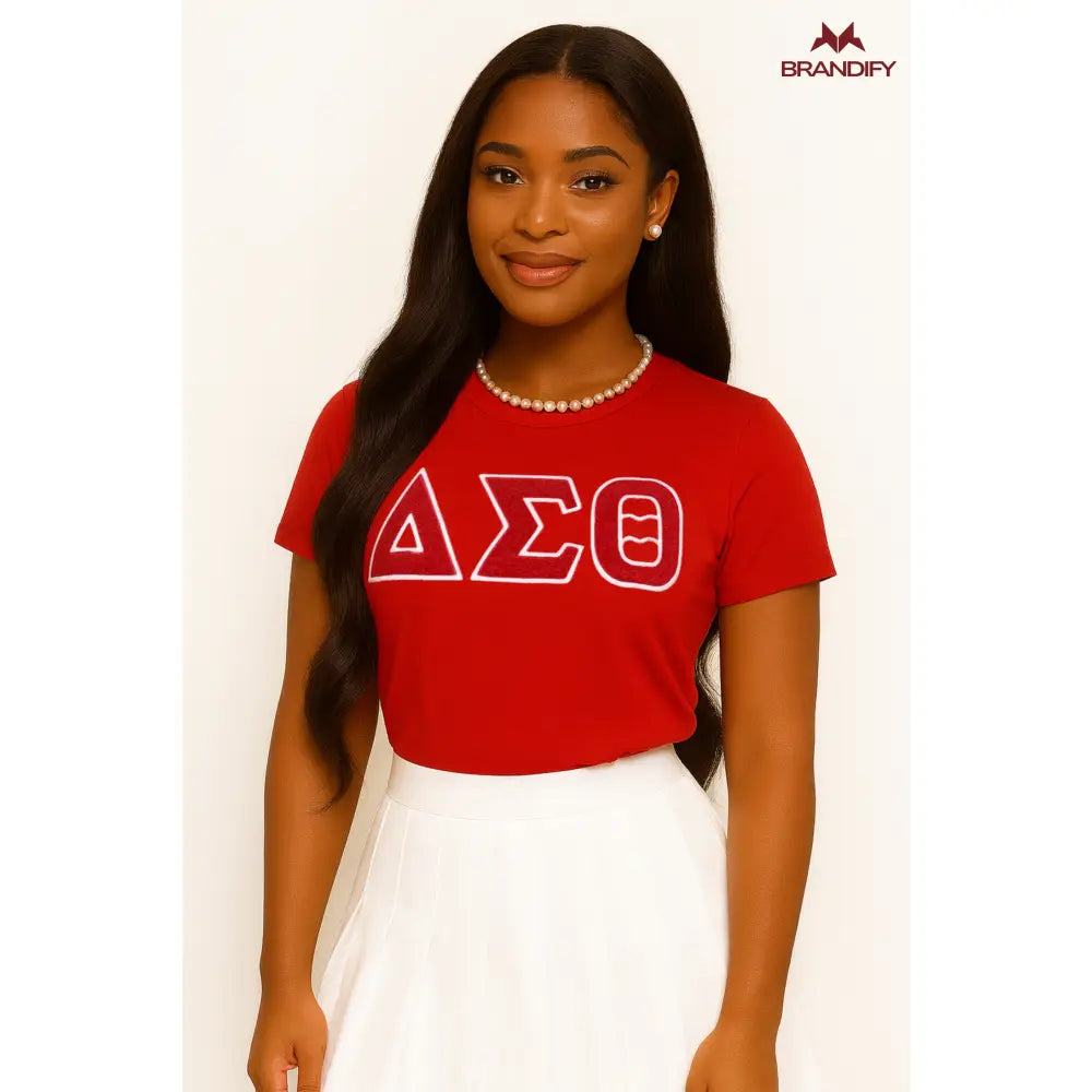 Custom Custom ΔΣΘ DST Chenille Tee | Custom D9 personalized Greek apparel design