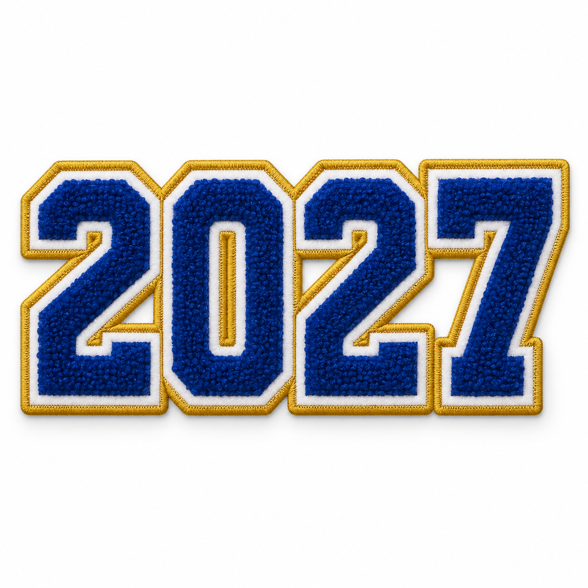 Custom chenille graduation year 2027 letterman jacket patch