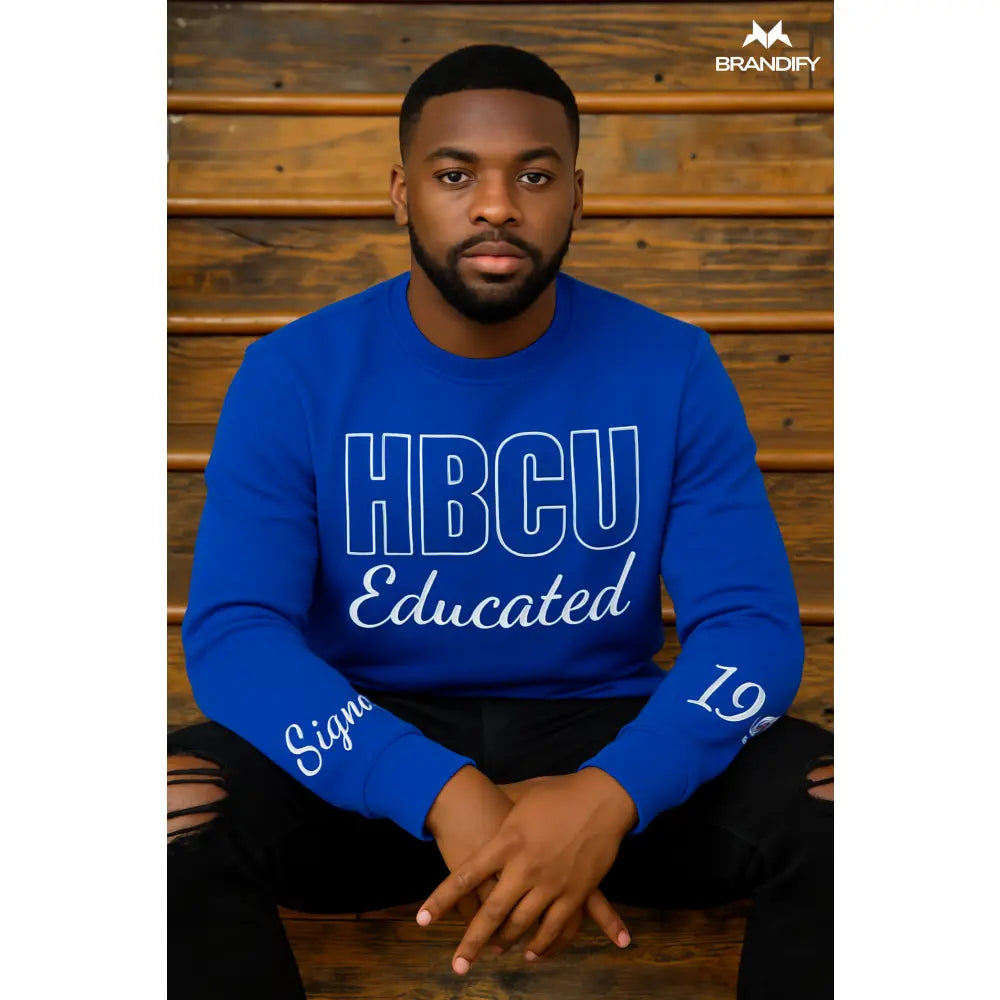 Custom Custom HBCU Sigma Chenille Sweatshirt | Custom D9 personalized Greek apparel design