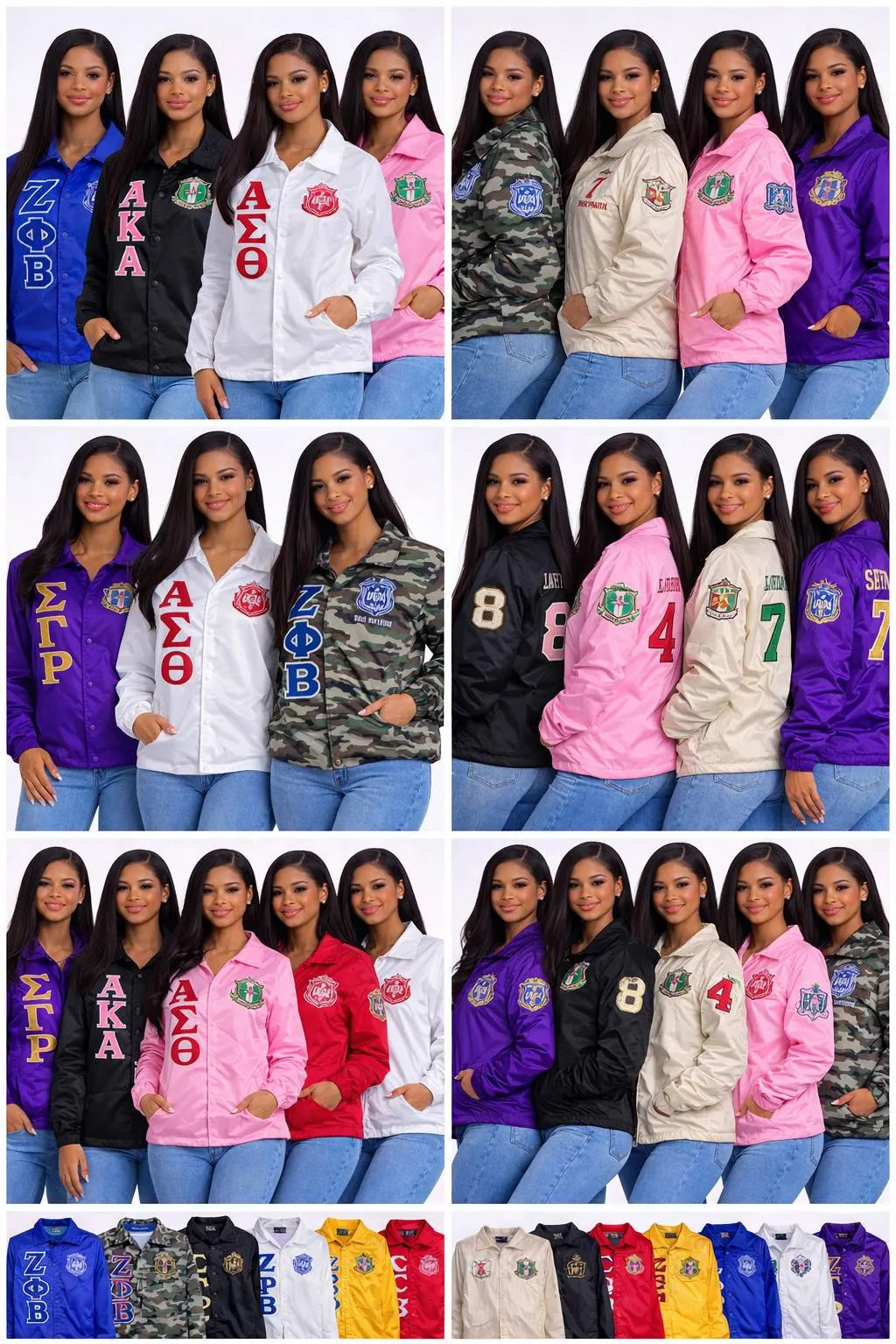 Custom Sorority Line Jacket, Personalized Crossing Jacket, Greek Letter Jacket Women, Custom Name Number Year Jacket Discount for Chapters