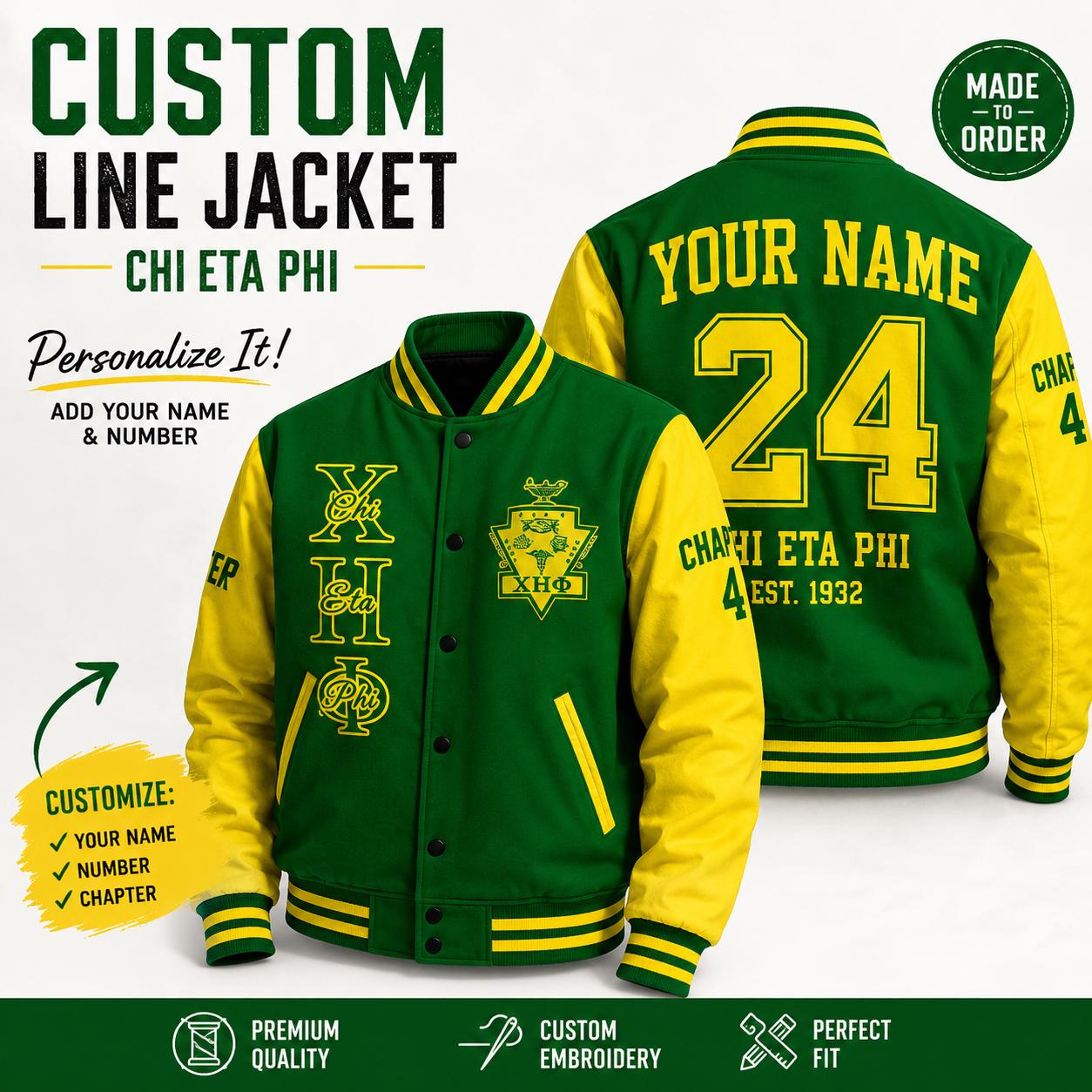 Royal Blue / White Alpha Kappa Alpha Coach Line Jacket with personalized front, back, and sleeve embroidery