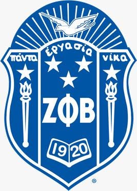 White Red custom embroidered Zeta Phi Beta polo shirt with personalized name, chapter, and line details