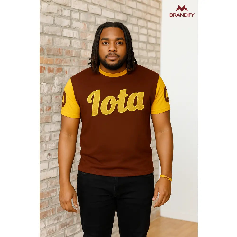 Custom Custom Iota 19/63 Chenille T-Shirt | Custom D9 personalized Greek apparel design