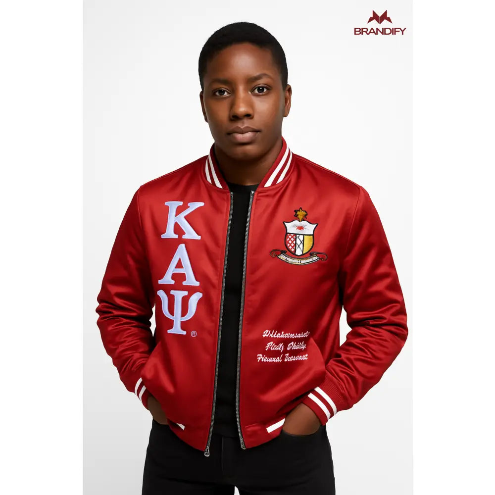 Custom Custom Kappa Bomber Jacket | Custom D9 personalized Greek apparel design