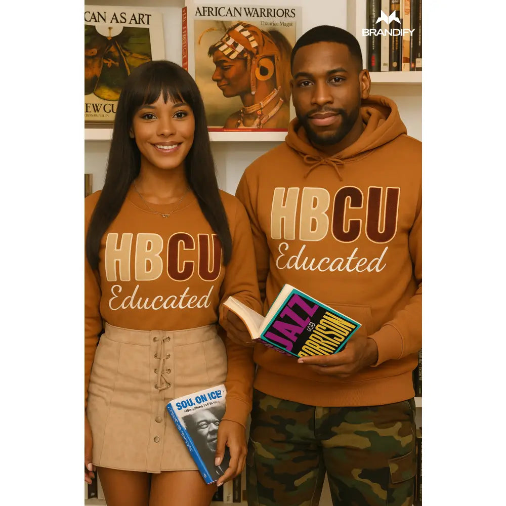 Custom Custom Melanin HBCU Educated Chenille Shirt | Custom D9 personalized Greek apparel design