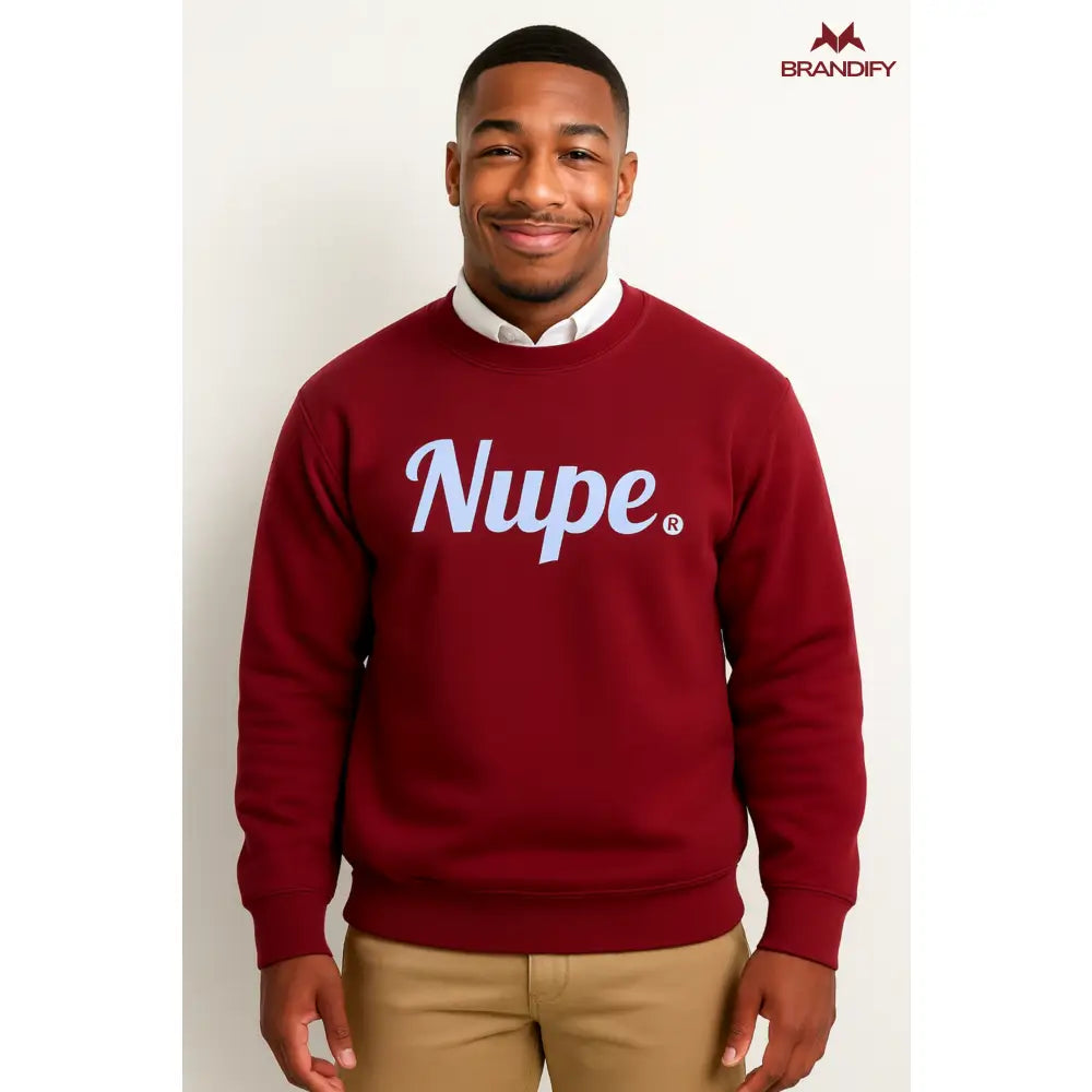 Custom Custom Nupe Script Printed Sweatshirt | Custom D9 personalized Greek apparel design