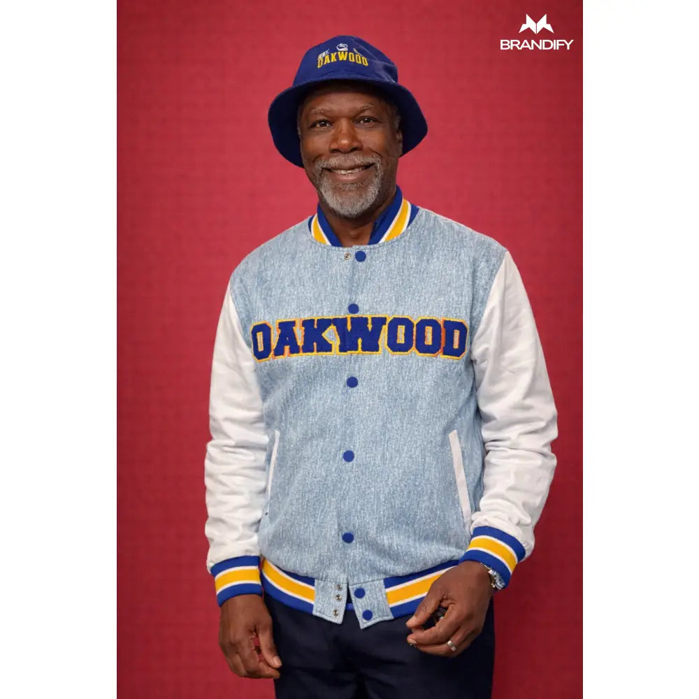 Custom Custom Oakwood University Denim Bomber Jacket | Custom D9 personalized Greek apparel design