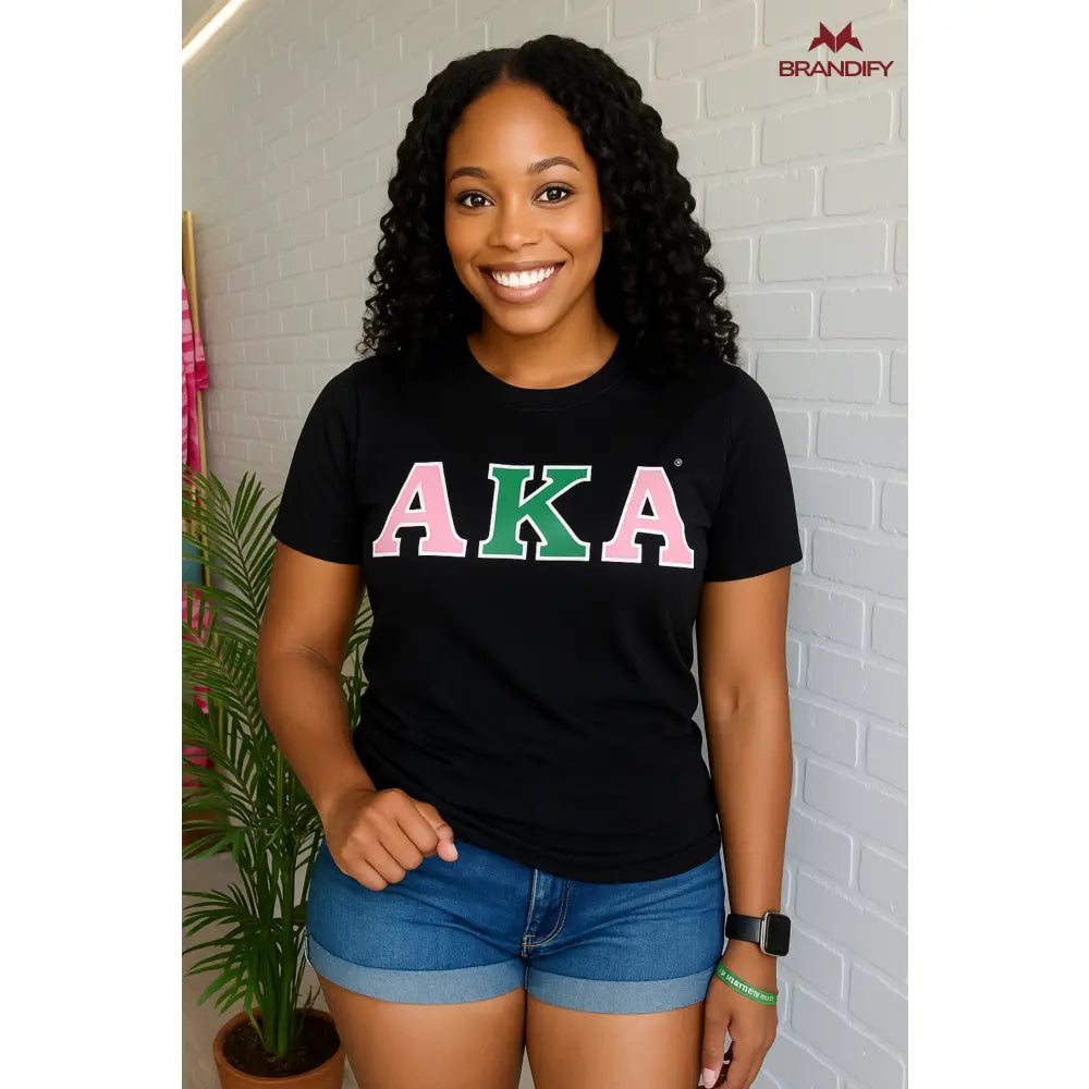 Custom Custom Pink/Green AKA Shirt | Custom D9 personalized Greek apparel design
