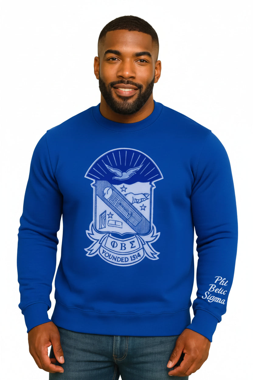 Custom Custom Sigma Shield Chenille Sweatshirt | Custom D9 personalized Greek apparel design