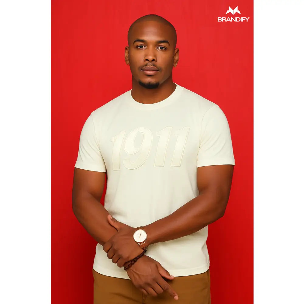 Custom Custom Solid 1911 Chenille Tee | Custom D9 personalized Greek apparel design