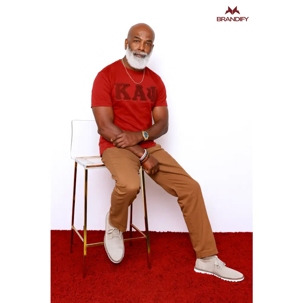 Custom Custom Solid KAΨ Chenille Tee | Custom D9 personalized Greek apparel design