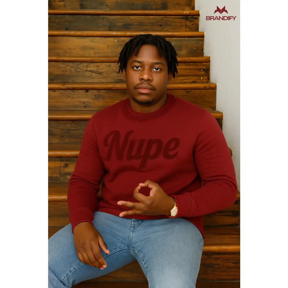 Custom Custom Solid Nupe Chenille Sweatshirt | Custom D9 personalized Greek apparel design
