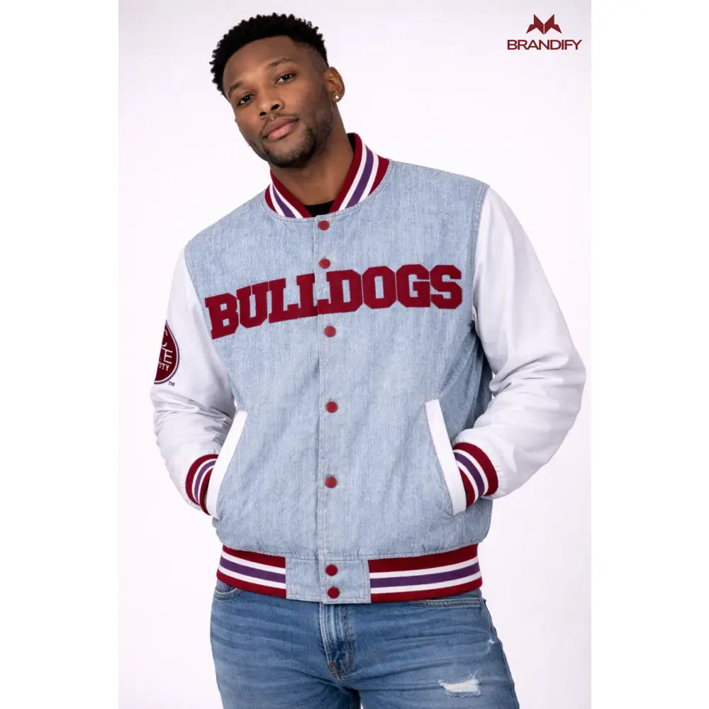 Custom Custom South Carolina State Denim Bomber Jacket | Custom D9 personalized Greek apparel design