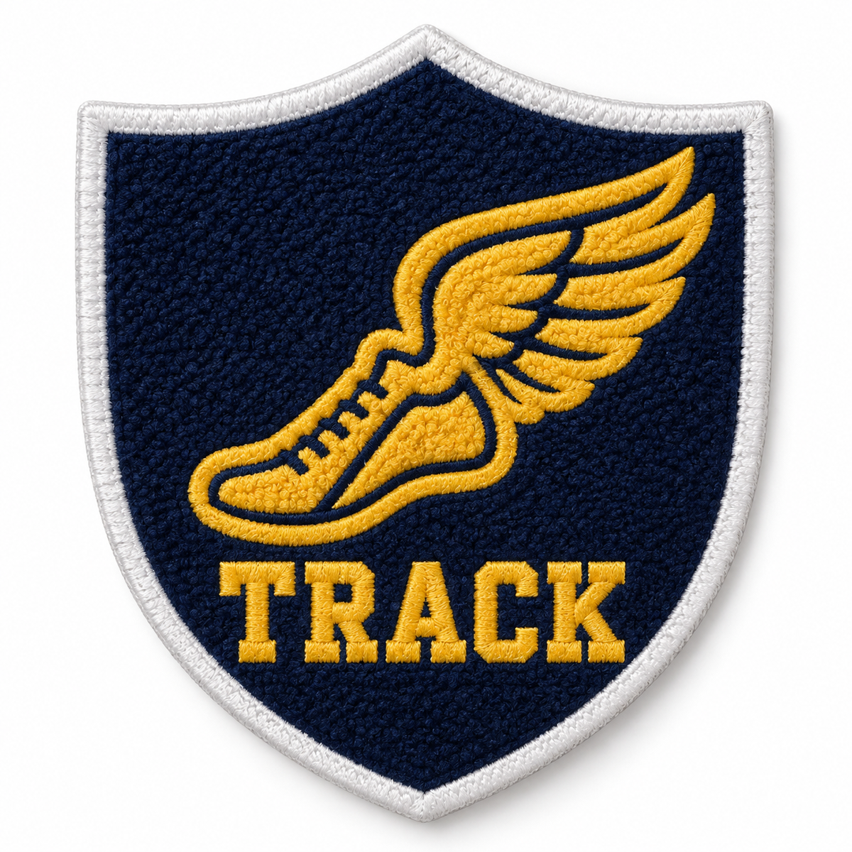 Custom chenille track activity patch