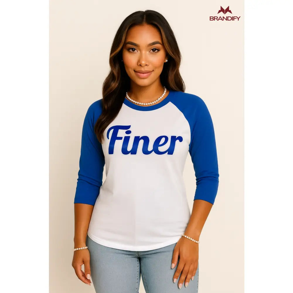 Custom Custom White Finer Baseball Tee | Custom D9 personalized Greek apparel design