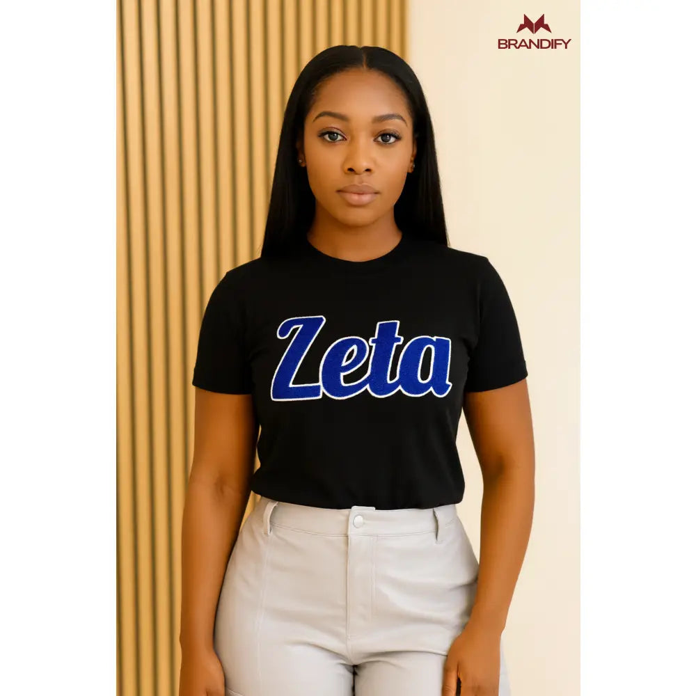 Custom Custom Zeta Chenille Tee | Custom D9 personalized Greek apparel design