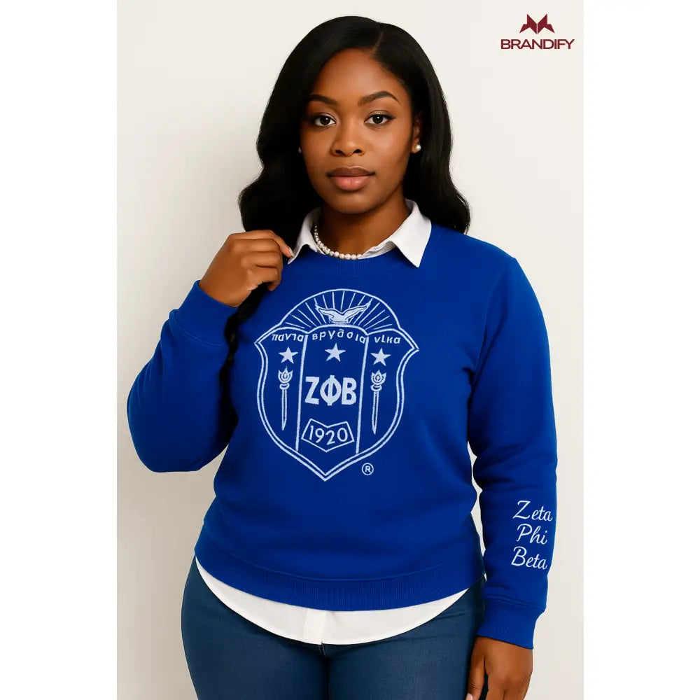 Custom Custom Zeta Shield Chenille Tee | Custom D9 personalized Greek apparel design
